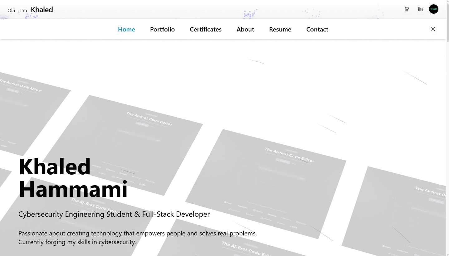 Personal Portfolio (This Repository)